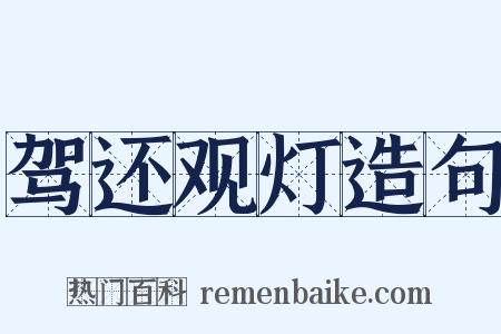 驾还观灯造句是什么意思的图片